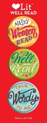 Well Read 3-Button Assortment by Gibbs Smith Gift