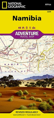 Namibia Map by National Geographic Maps