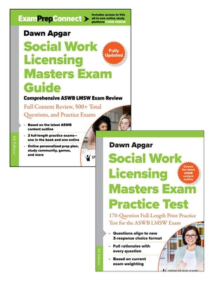 Social Work Licensing Masters Exam Guide and Additional Print Practice Test Set by Apgar, Dawn