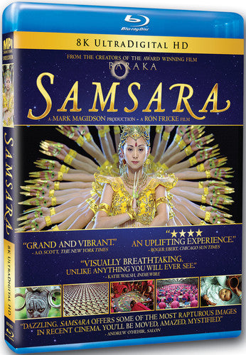 Samsara Blu-ray by Alliance Entertainment, featuring vibrant cover art and a standard Blu-ray case design.