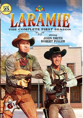 Laramie: The Complete First Season DVD by Alliance Entertainment, featuring a colorful cover design.