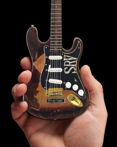 Stevie Ray Vaughan Fender Stratocaster Distressed SRV Custom Mini Guitar Replica Collectible