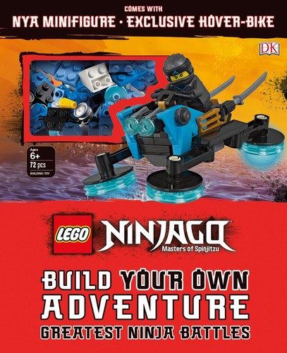 LEGO NINJAGO Build Your Own Adventure Greatest Ninja Battles: with Nya minifigure and exclusive Hover-Bike model