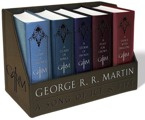 George R. R. Martin's A Game of Thrones Leather-Cloth Boxed Set: A Game of Thrones, A Clash of Kings, A Storm of Swords, A Feast for Crows, and A Dance with Dragons (Song of Ice and Fire Series, Game of Thrones)