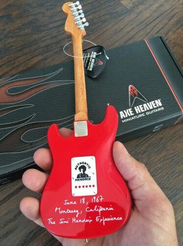 Jimi Hendrix Fender Stratocaster Monterey Pop Festival Mini Guitar Replica Collectible