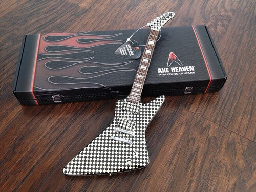 Rick Nielsen Cheap Trick Checkered EXP Hamer Mini Guitar Replica Collectible