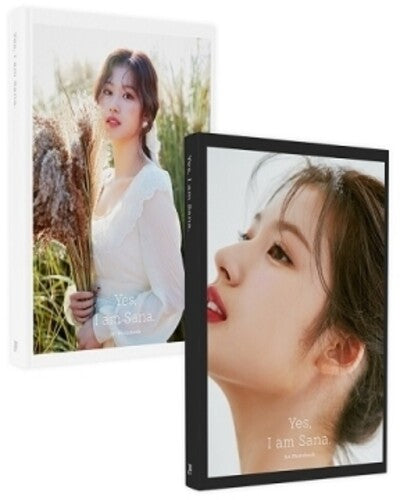 Yes, I Am Sana (Version A) (White Version) (254pg Photobook q/8pc Accordian Postcard Set, 2pc Photocard Set + Special Photocard)