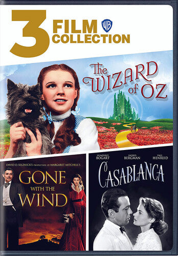 3 Film Collection: The Wizard of Oz / Gone With the Wind / Casablanca (DVD)