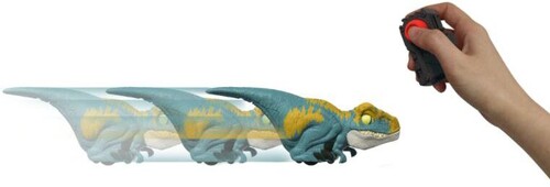 Mattel - Jurassic World Dominion Uncaged Click Tracker Velociraptor, Blue