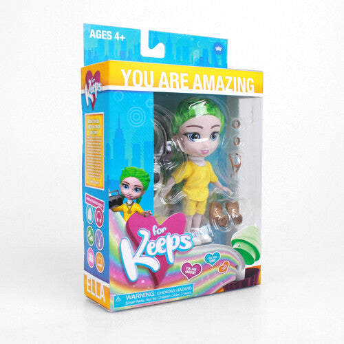 Loyal Subjects - For Keeps - Ella Girl with Cupcake Keepsake Lime Hair 5" Action Figure (Net)