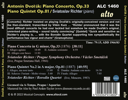 Sviatoslav Richter - Dvorak Piano Concerto/ Piano Quintet Op. 81 (CD)