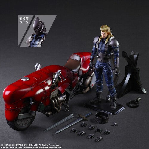 Square Enix - Final Fantasy VII Remake - Play Arts Kai - Roche W/Motorcycle Action Figure