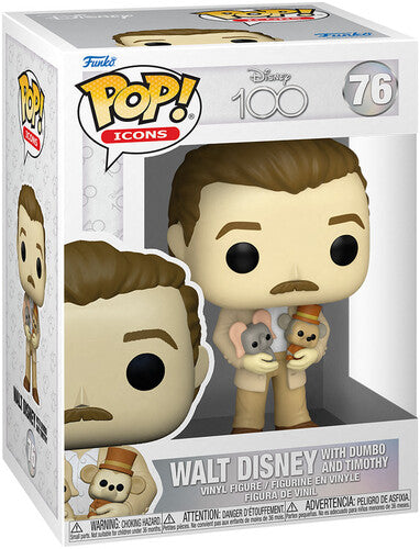 FUNKO POP! ICONS: Disney's 100th - Walt Disney (With Dumbo and Timothy)