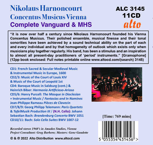 Nikolaus Harnoncourt - Concentus Musicus Wien, Complete Vanguard & MHS Recordings (CD)