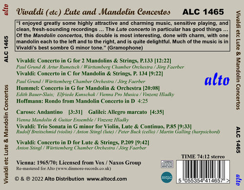 Paul Grund - Vivaldi(etc) Lute & Mandolin Concertos (CD)