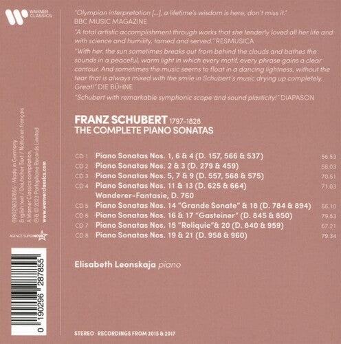 Elisabeth Leonskaja - Schubert: The Complete Piano Sonatas, Wanderer Fantasy (CD)