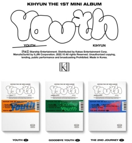 Kihyun - Youth - 96pg Photo Book, Photocard + Travel Ticket (CD)