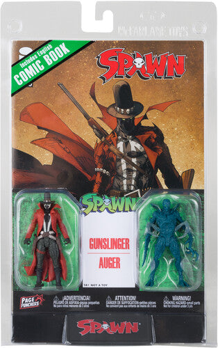 McFarlane - Spawn #309B - Page Punchers - 3" Gunslinger & Auger Figures with Comic 2-Pack