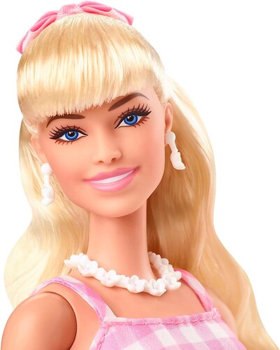 Mattel - Barbie The Movie Margot Robbie as Barbie, Wearing Pink and White Gingham Dress