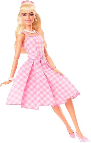 Mattel - Barbie The Movie Margot Robbie as Barbie, Wearing Pink and White Gingham Dress