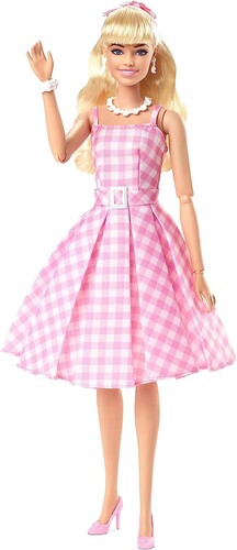 Mattel - Barbie The Movie Margot Robbie as Barbie, Wearing Pink and White Gingham Dress