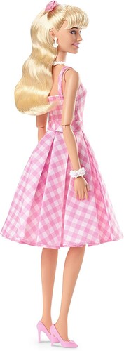 Mattel - Barbie The Movie Margot Robbie as Barbie, Wearing Pink and White Gingham Dress