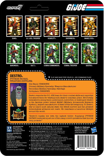 Super7 - G.I. Joe - ReAction Figures Wv 6 - Python Patrol Destro