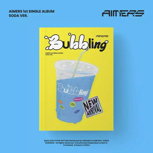 Aimers - 1st Single [Bubbling] (Soda Ver.) - Photo Book, Lyrics Post Card, Sticker, Photo Card, Unit Photo Card, Photo Card Envelope, Free Drink Coupon, Mini Poster (CD)