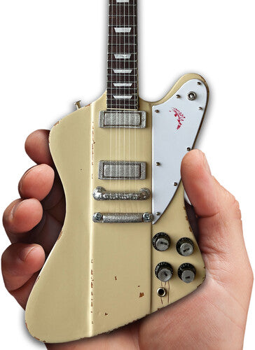 Johnny Winter 1964 Polaris White Gibson Firebird V Mini Guitar Replica Collectible