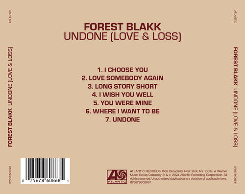 Forest Blakk - Undone (Love & Loss) (CD)