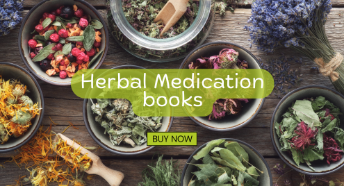 Herbal medication books focusing on holistic health and alternative therapies