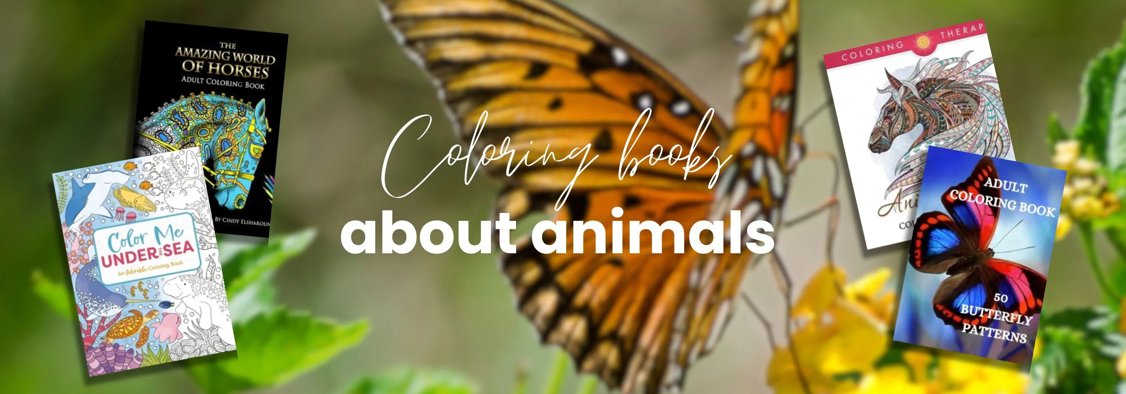 Collection of animal coloring books