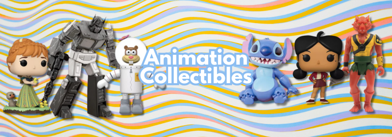 Collectible toys and figures from popular animated shows and movies