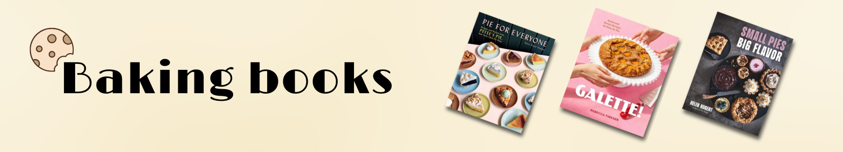 A collection of cookbooks focused on classic and modern baking recipes
