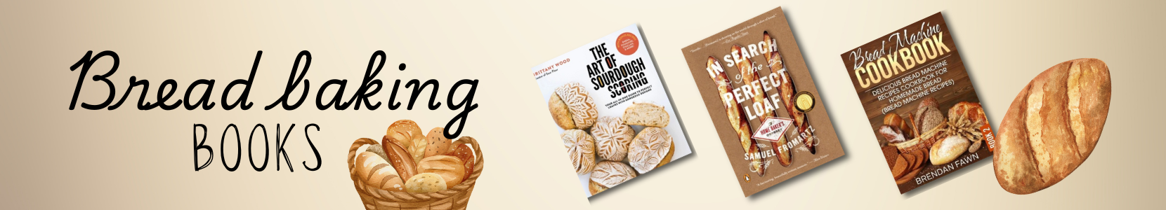 A collection of cookbooks focused on bread baking techniques and recipes