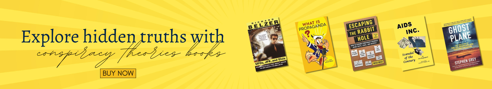 Browse titles on conspiracy theories and secret histories