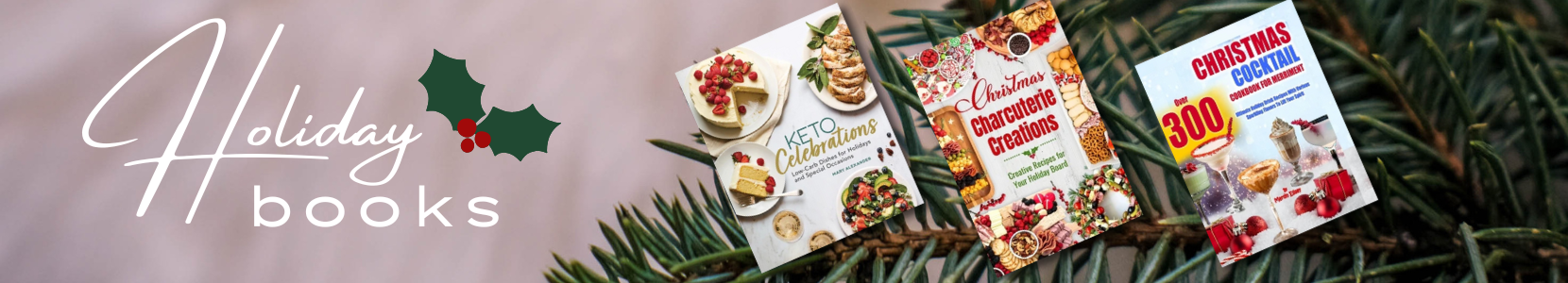 A collection of cookbooks focused on seasonal and holiday recipes