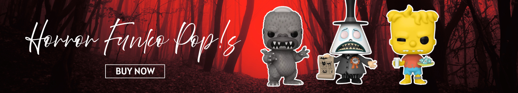 Collectible horror Funko Pop! figures featuring iconic movie villains