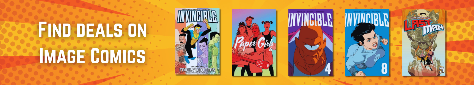 Collectible Image Comics titles like Spawn, Saga, and The Walking Dead