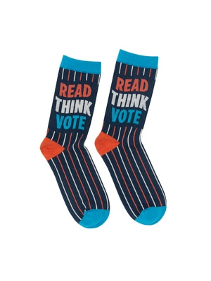 Read Think Vote 2024 Socks - Small by Out of Print