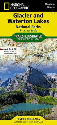 Glacier and Waterton Lakes National Parks Map by National Geographic Maps