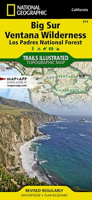 Big Sur, Ventana Wilderness Map [Los Padres National Forest] by National Geographic Maps