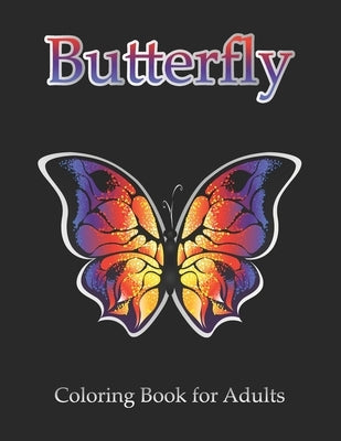 Butterfly Coloring Book for Adults: Simple Flowers and Butterflies in Large Print by Color Studio Press