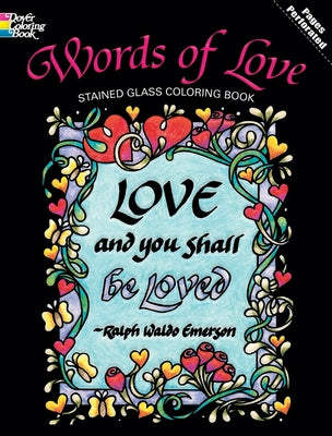 Words of Love Stained Glass Coloring Book by Foldvary-Anderson, Carol