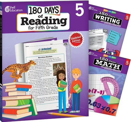 180 Days(tm) Reading, Writing and Math for Grade 5: 3-Book Set: Practice, Assess, Diagnose by Multiple Authors