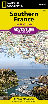Southern France Map by National Geographic Maps