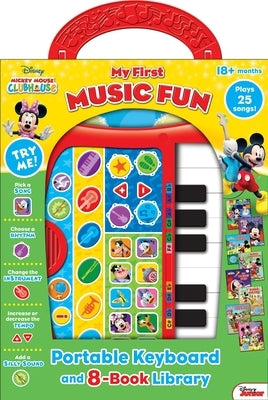 Disney Junior Mickey Mouse Clubhouse: My First Music Fun Portable Keyboard and 8-Book Library Sound Book Set [With Battery] by Pi Kids