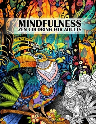 Mindfulness Coloring Book for Adults: Amazing Zen and Mandala Animals by Sparkle, Luna