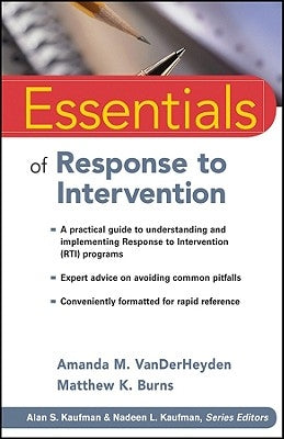 Essentials of Response to Intervention by Vanderheyden, Amanda M.