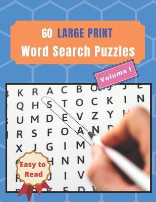 60 Large Print Word Search Puzzles: Easy to read and great brain training by Publications, Cloud9